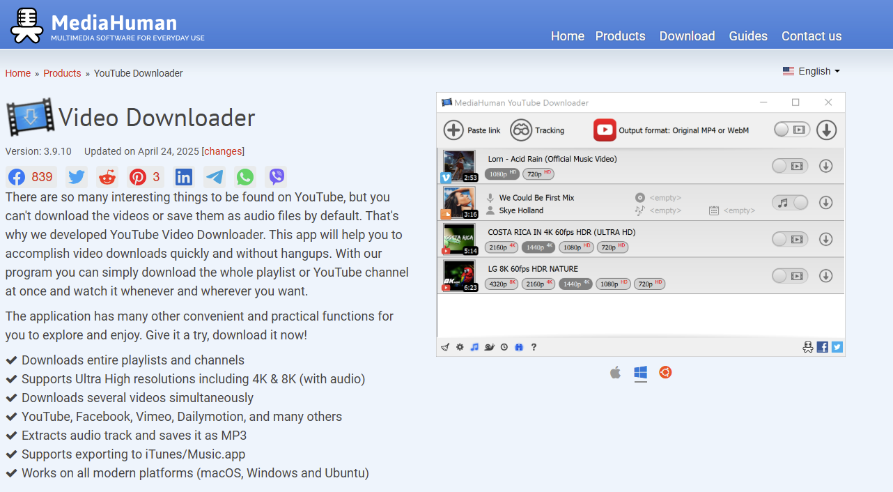 MediaHuman YouTube Downloader