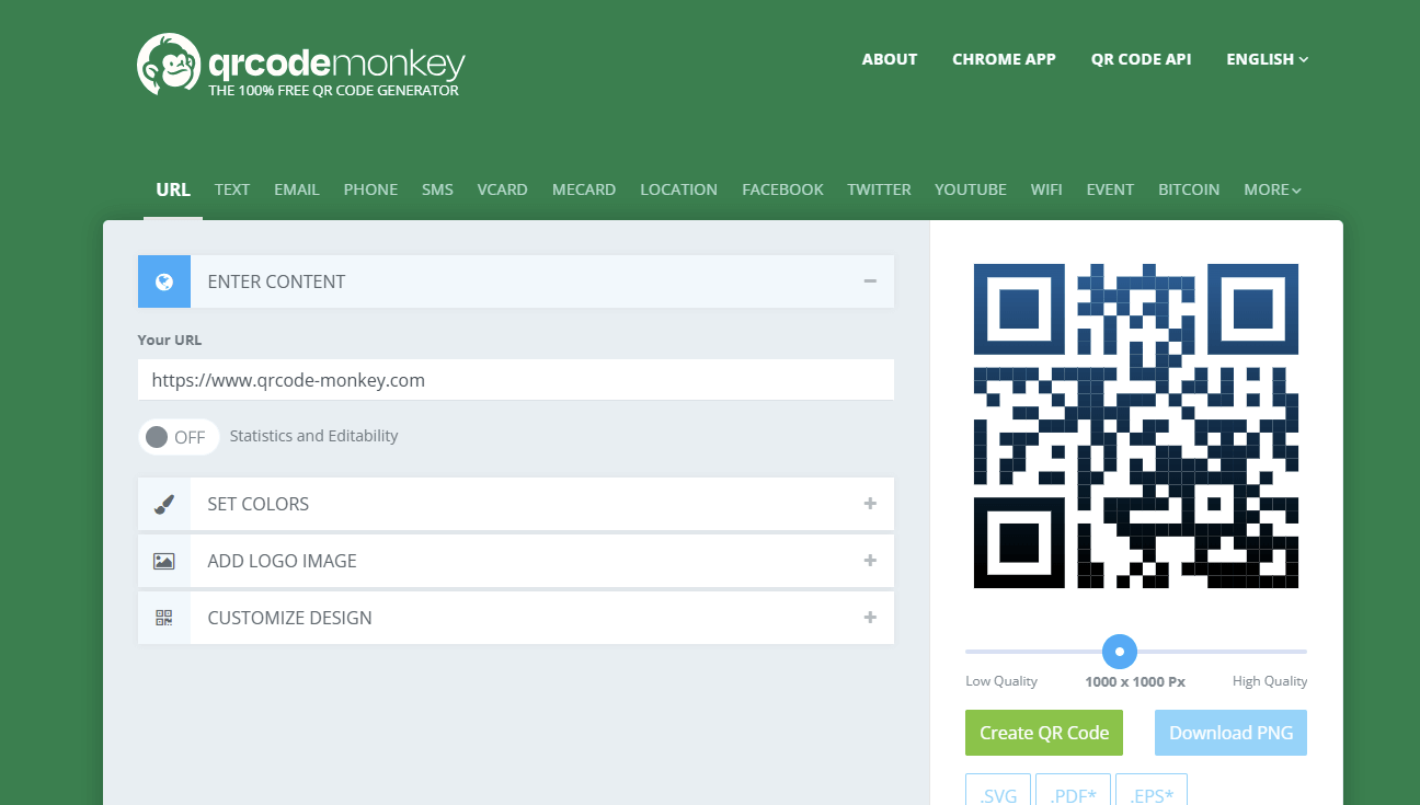 QR Code Generator from QRCode Monkey