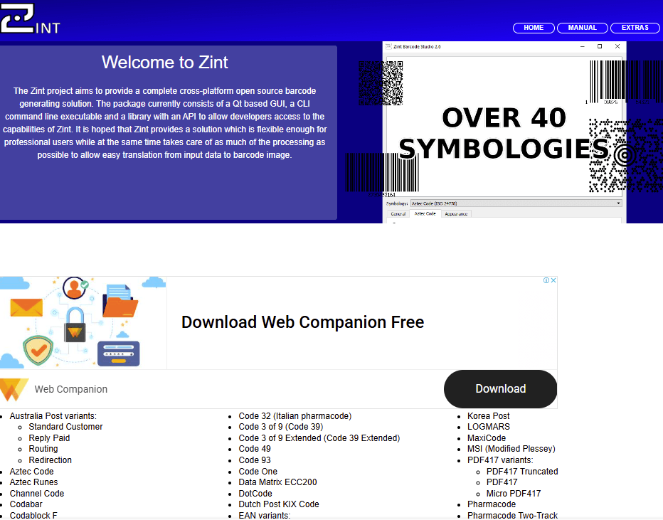 Zint Barcode Studio